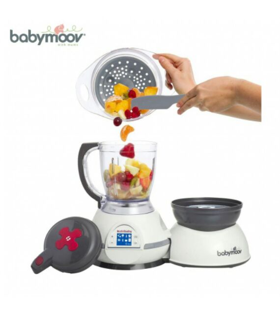 MÁY XAY HẤP ĐA NĂNG NUTRIBABY 5IN1 BABYMOOV (CHERRY)