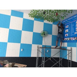 [SIÊU TIẾT KIỆM - FLASH SALE 3LY Xốp dán tường 3D giả gạch Màu Trắng khổ vừa 70x38 cm | BigBuy360 - bigbuy360.vn