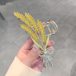 Kẹp Tóc càng cua bông lúa đính kim cương