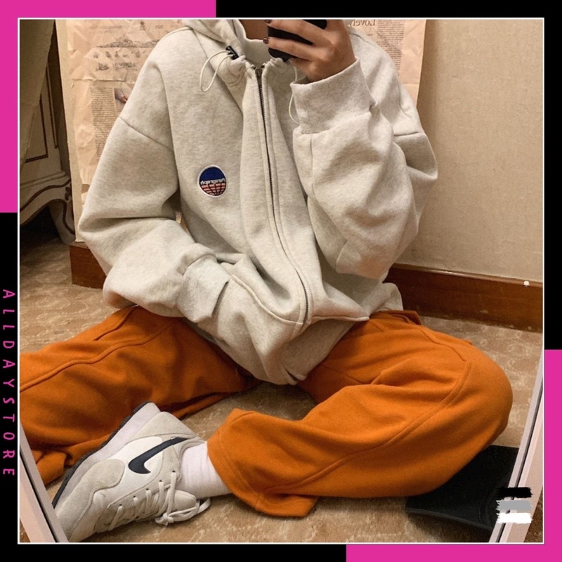 Áo khoác nỉ hoodie form rộng,áo nỉ unisex paragraph