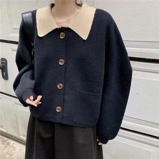 Áo Khoác Len Khuy Cardigan Tay Dài Thời Trang Xinh Xắn Ấm Áp Cho Nữ Hàng chất lượng cao