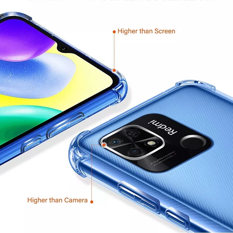 Ốp lưng Redmi 10C / Redmi A1 / Redmi 12C dẻo trong suốt lồi 4 góc hạn chế ố vàng ôm khít máy bảo vệ camera