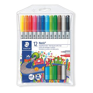 Vỉ bút dạ mầu cao cấp STAEDTLER 320 NWP (2 đầu ngòi ) Size 10 mầu và 12 mầu
