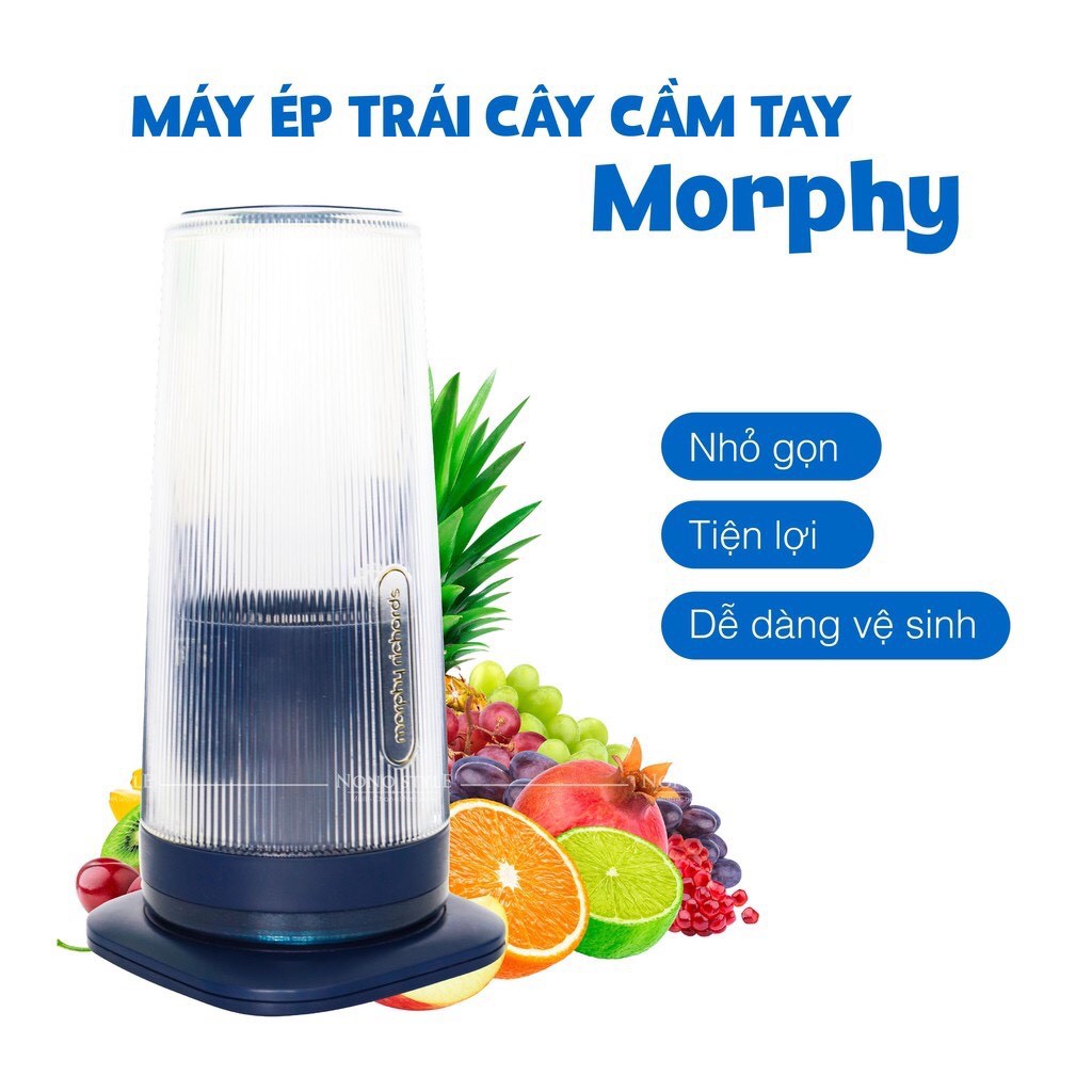 [BH 1 ĐỔI 1] Máy Xay Mini Cầm Tay Đa Năng - Morphy MR9800 - Xay Nhuyễn Trái Cây - Tốc Độ Cao - Chế Độ Ngắt Tự Động