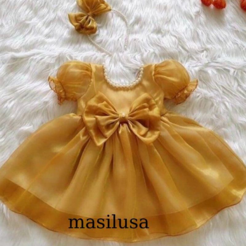 Đầm voan tơ tiểu thư xinh xắn size bé 2 3 4 5 tuổi