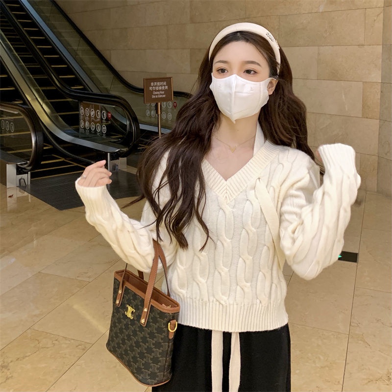 COZOK Áo sweater Tay Dài Dáng Ôm Thời Trang Cá Tính Kiểu Hàn Quốc