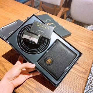 Combo thắt lưng và ví nam GC full box