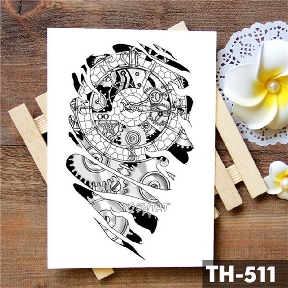 Hình Xăm Dán Tạm Thời Hình Bò Cạp Màu Đen Chống Nước Trang Trí Nghệ Thuật Cơ Thể Cho Nam