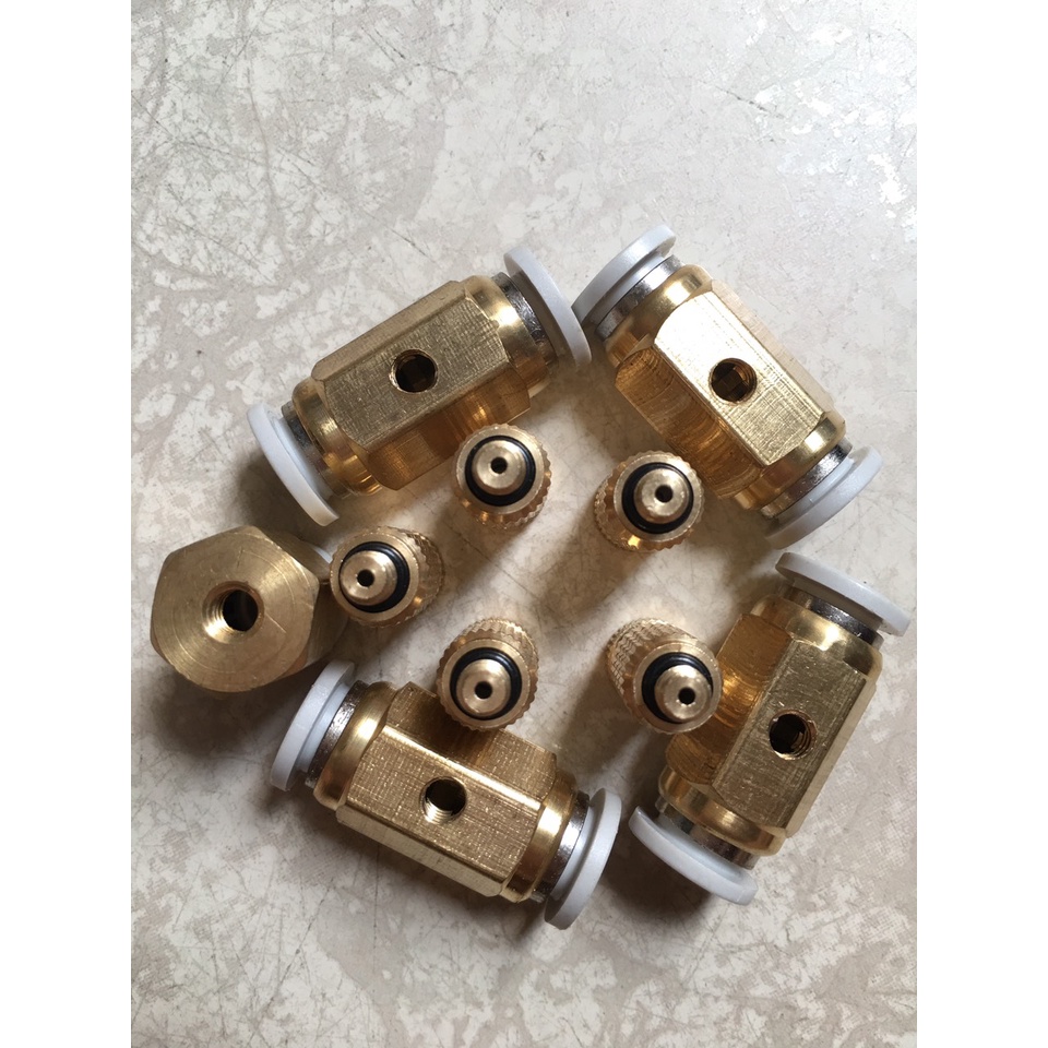 combo phụ kiện béc phun sương, máy bơm dùng trong làm vườn, tưới cây...