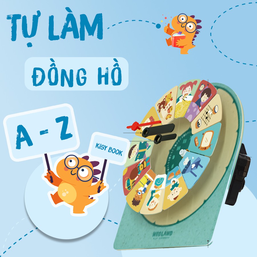 [ Chuẩn STEM ] Đồng hồ Tự Thiết Kế,  Tự Lập Lịch Sinh Hoạt nam châm dành cho bé 4+