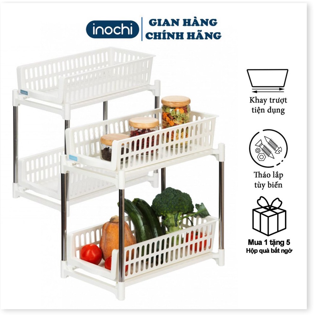 Kệ trượt -TOTYO Thông Minh Dùng Đựng Gia Vị Nhà Bếp, Giá Để Đồ Nhà Tắm, Kệ nhà bếp Chắc Chắn, Tiện lợi KE009