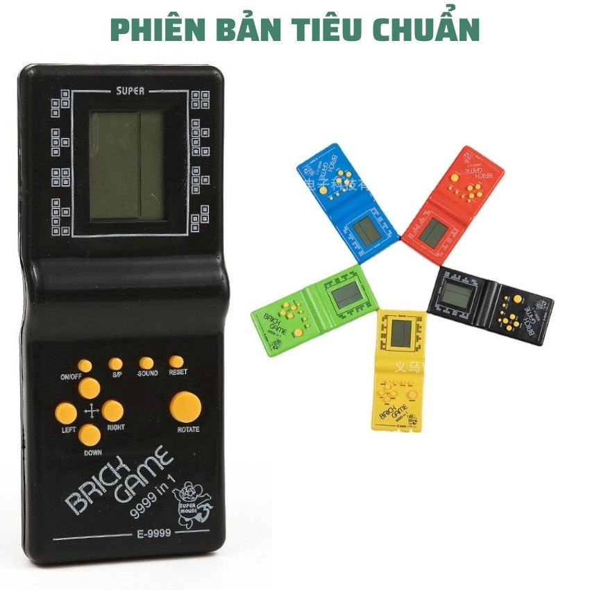 Máy Chơi Game Xếp Gạch Cầm Tay Màn Hình LCD Nhạc Game Thập Niên 80 90 Vui Nhộn 4 nút máy game cổ điển