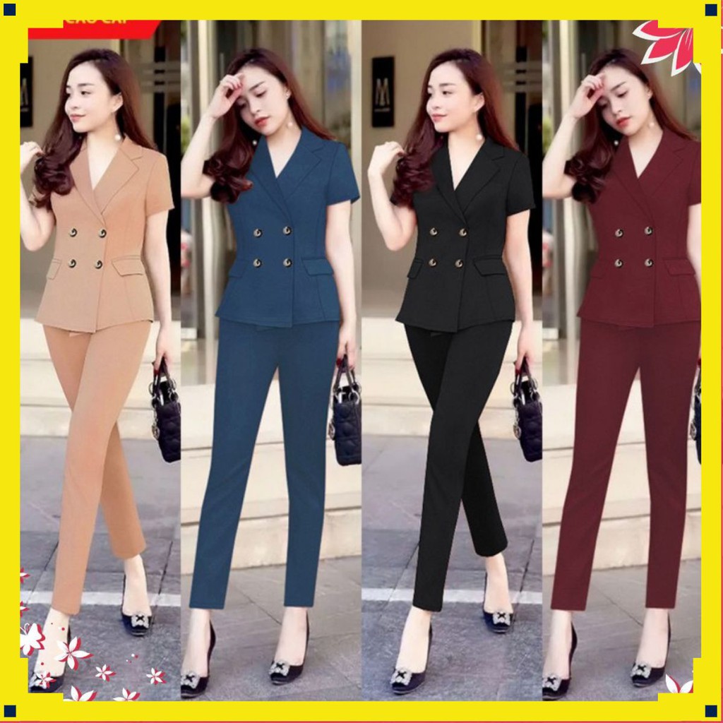 Quần Áo Nữ 🌸FREESHIP🌸 Set nguyên bộ áo Vest quần dài xinh xắn J1086 | BigBuy360 - bigbuy360.vn