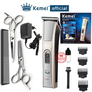 Tông Đơ Cắt Tóc Chuyên Nghiệp Kemei - KM 5017, Có Combo 2 Kéo Cắt Tỉa