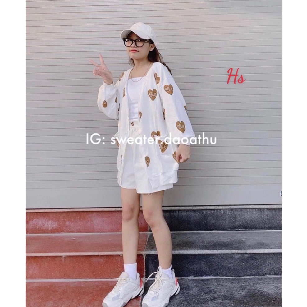 Áo Cardigan Hình Trái Tim Phong Cách  SWE Chất Liệu Nỉ Cotton | BigBuy360 - bigbuy360.vn