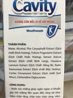 Nước súc miệng Oral Cavity