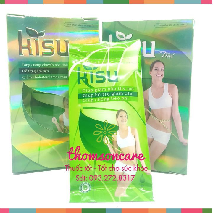 Kisu - Hỗ trợ giảm cân từ thảo dược - hộp 20 viên giảm béo, mỡ máu từ trà xanh, lá sen và dược liệu