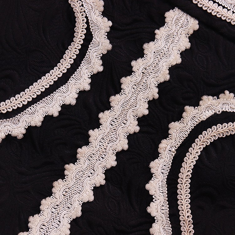 Váy đen ngắn lưng cao thêu trắng phong cách tiểu thư (có hình thật) | BigBuy360 - bigbuy360.vn