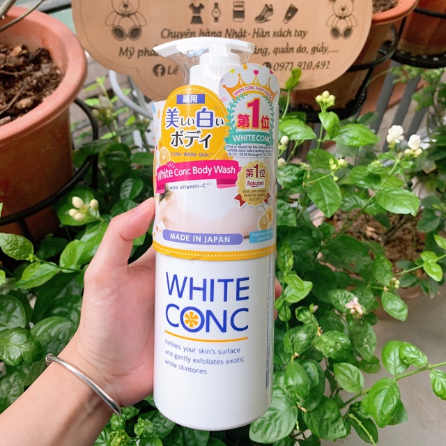 Sữa tắm trắng da white conC Nhật -360ml-600ml (hàng có sẵn-đủ bill)