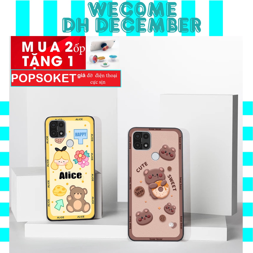 Ốp lưng Oppo A15  in hình 3D gấu mới nhất - sang - chảnh - ĐẸP- BỀN