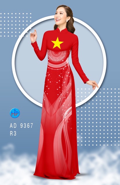 Top 99 mẫu áo dài hình lá cờ Việt Nam đẹp nhất - Tải miễn phí