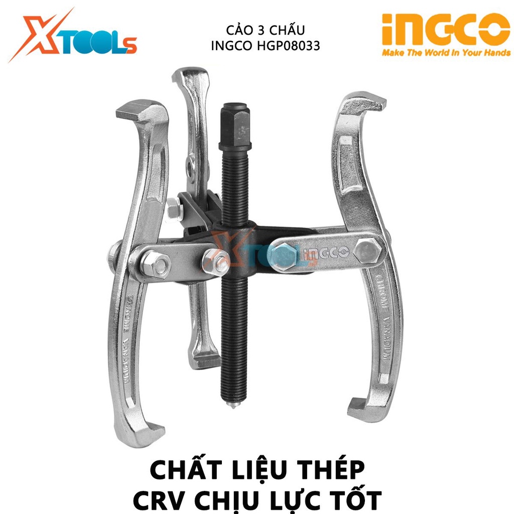 Cảo 3 chấu 3 inch INGCO HGP08033