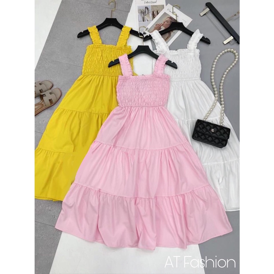 Mcbb 9-24 kg 100% tơ lụa đầm hai dây cho bé gái maxi tiểu thư xòe váy công chúa bé gái váy trẻ em bé gái 1-16 tuổi 2 dây