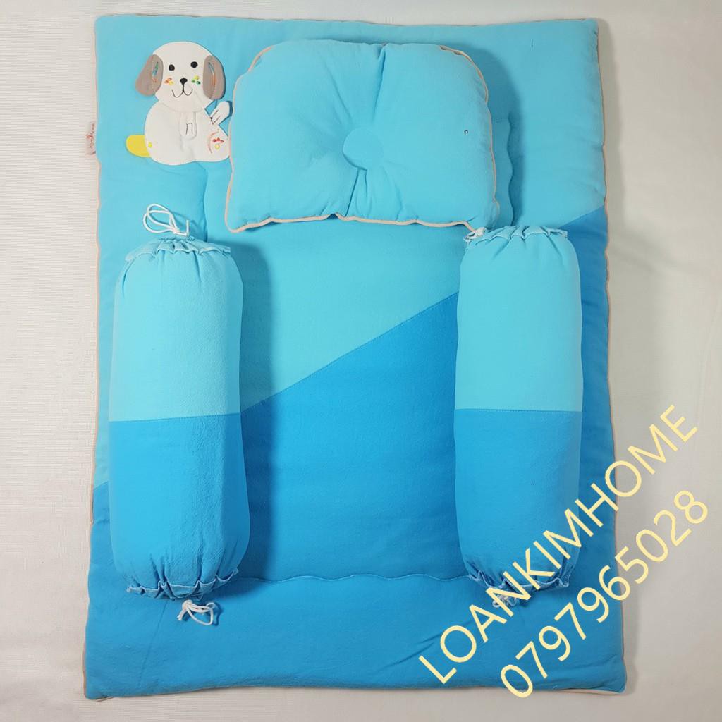 [KIMHOME] BỘ NỆM SƠ SINH COTTON CHẦN GÒN CHO BÉ 0- 18 THÁNG