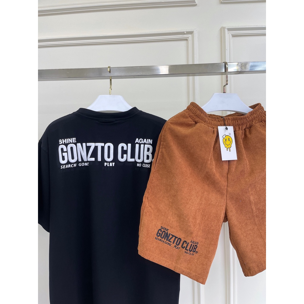 Quần Short Nam Nữ Nhung Pants Gonz Club 3 màu Đen / Xanh / Nâu