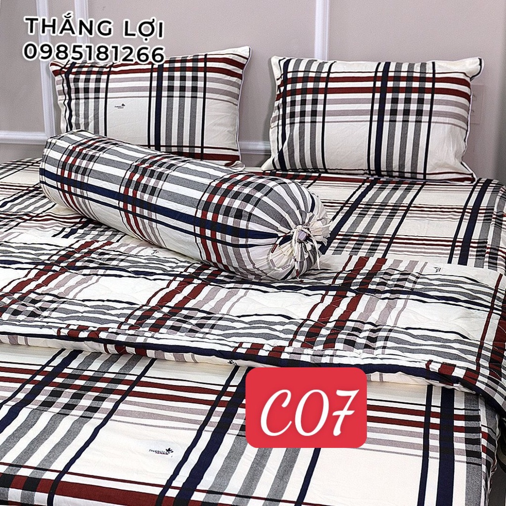 Drap Cotton 100% Thắng Lợi chính hãng Mẫu C07 IN LOGO THẮNG LỢI vệ sinh dễ dàng.