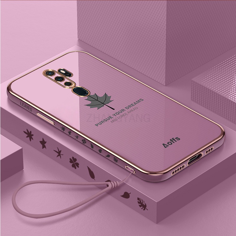 Ốp ĐiệN ThoạI HọA TiếT Lá Phong Cho oppo a5 2020 a9 2020