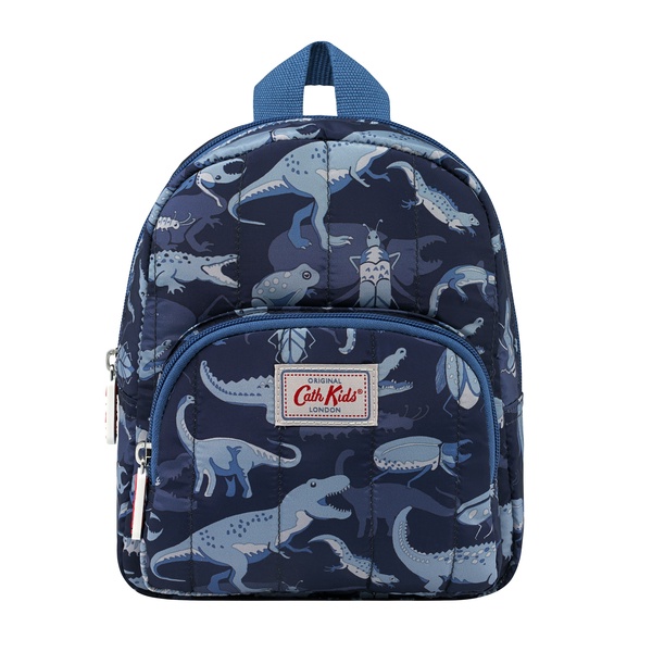 Cath Kidston - Balo cho bé Kids Mini Quilted Rucksack with Chest Strap - Wildlife Shadow - Navy - 889155