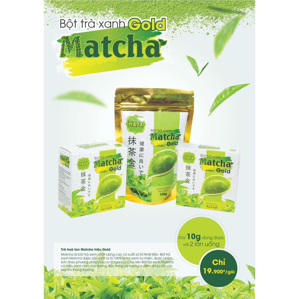 Bột Trà Xanh Matcha (Hộp 10 Gói x 10g)