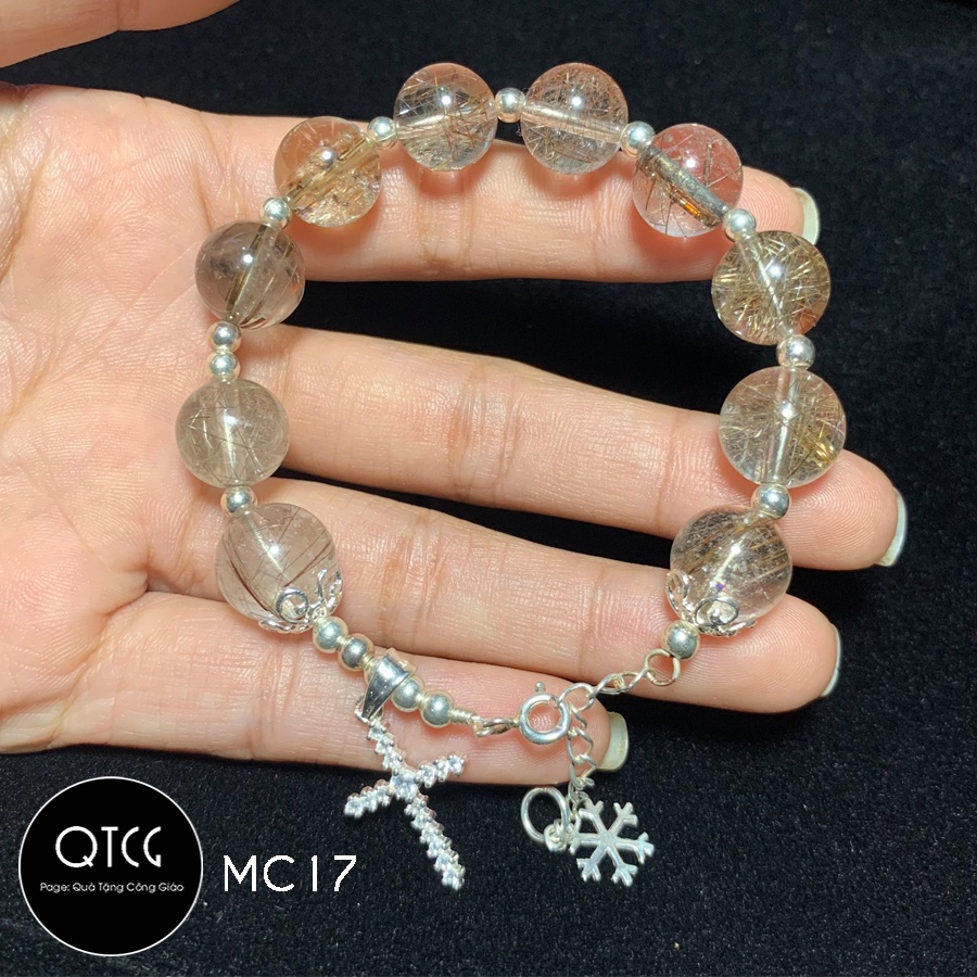 Vòng Mân Côi - Tràng Hạt Đá - Mẫu MC17 cho nam nữ - Quà tặng Công Giáo tinh tế, ý nghĩa