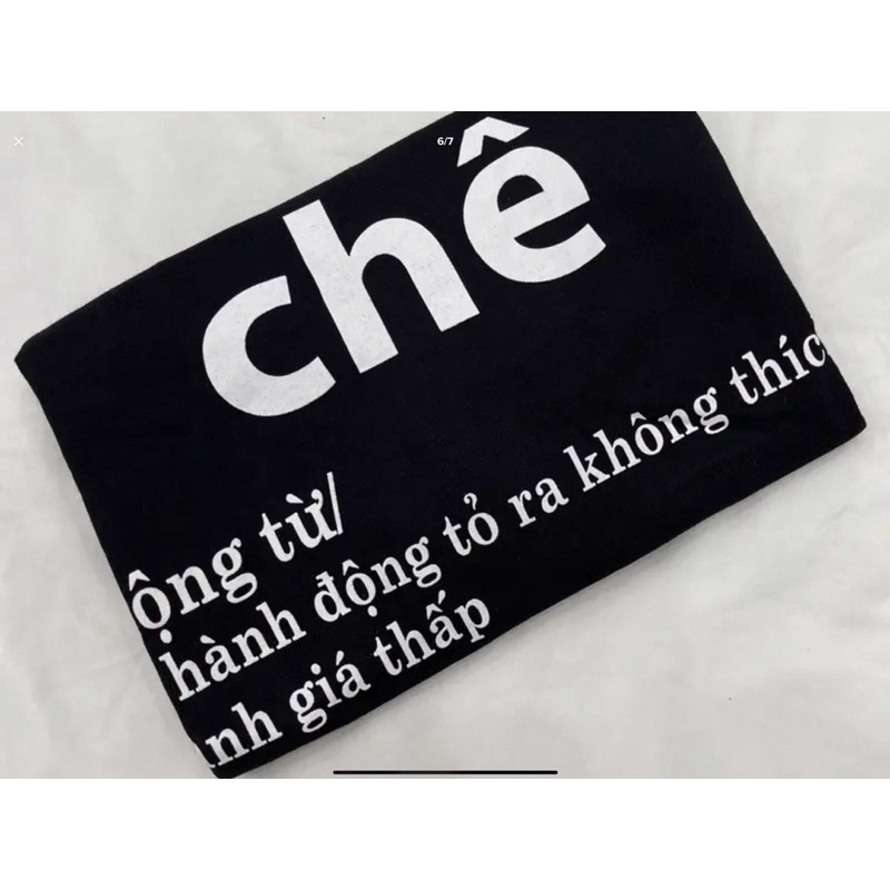 Áo Thun Tay Lỡ Chữ CHÊ T-SHIRT Form Rộng Vải Thun Cotton Phong Cách Nam Nữ Unisex