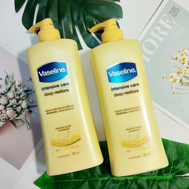 Sữa Dưỡng Thể Trắng Da Vaseline Intensive Care Deep Restore 350ml