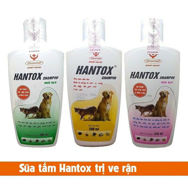 Sữa Tắm Trị Ve Rận Bọ Chét Chó Mèo Hantox Shampoo