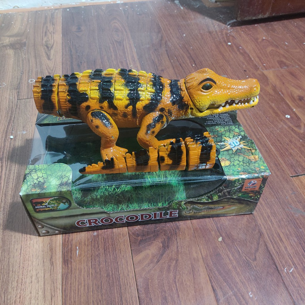 Cá sấu siêu to khổng lồ chạy pin đồ chơi trẻ em phát sáng phát nhạc