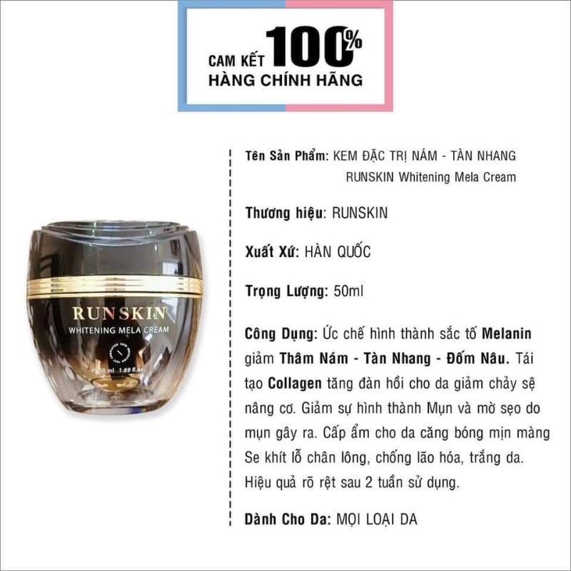 Kem dưỡng da mờ thâm nám RUNSKIN