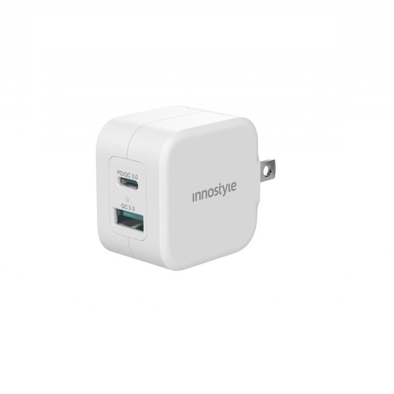 Sạc Nhanh InnoStyle Minigo Pro III DUAL PD/QC3.0 20W WHITE