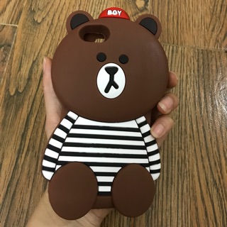 ỐP GẤU BROWN CHO IPHONE 4 4s 5 5s 6 6s 6plus 7plus 8plus