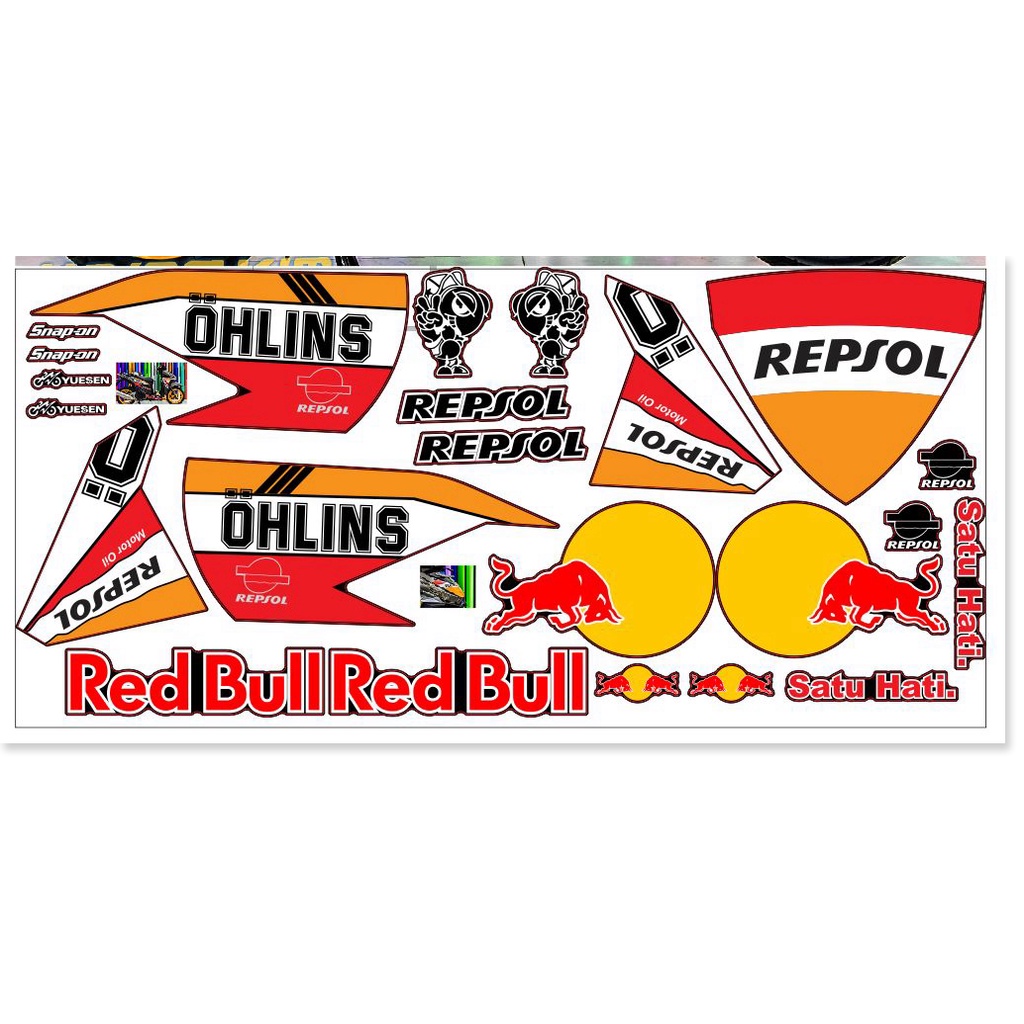 ( Quí khách vui lòng mang ra tiệm cho thợ dán ) Tem vario 2017 repsol đen