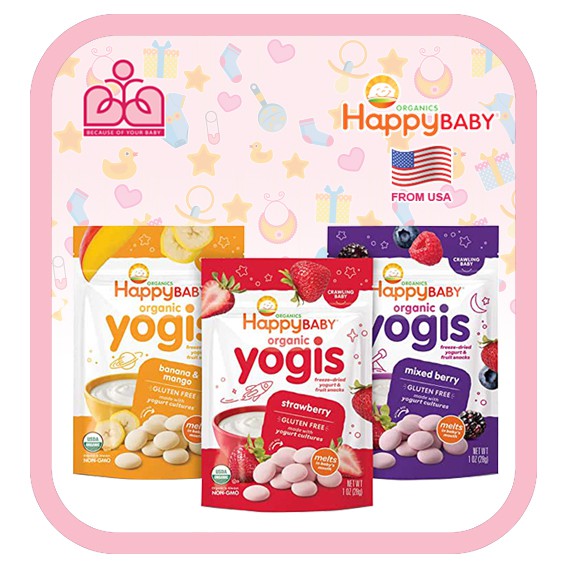 Sữa chua khô Happy Baby Organic cho bé ăn dặm (Date mới 2021)