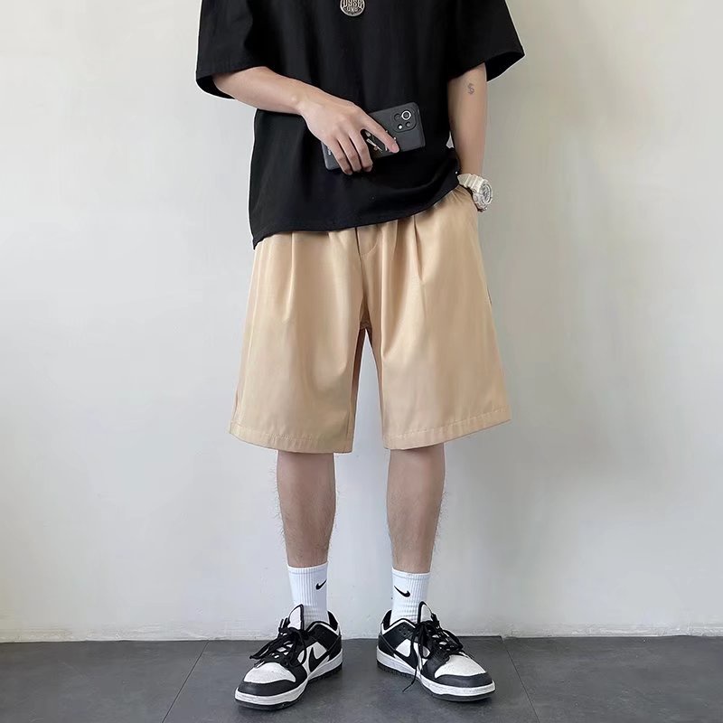 Quần Short Nam Vải Lụa Lạnh Màu Trơn Thời Trang Hàn Quốc Simple Fashion quần đùi nam quần đùi nam mặc nhà from rộng bigsize quần đùi bé gái