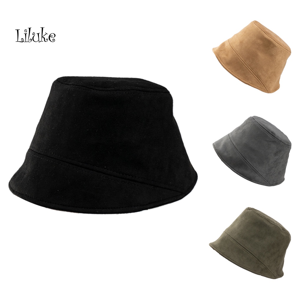 Mũ Tai Bèo Chất Liệu Da Lộn Màu Trơn Thời Trang Cho Nam Và Nữ