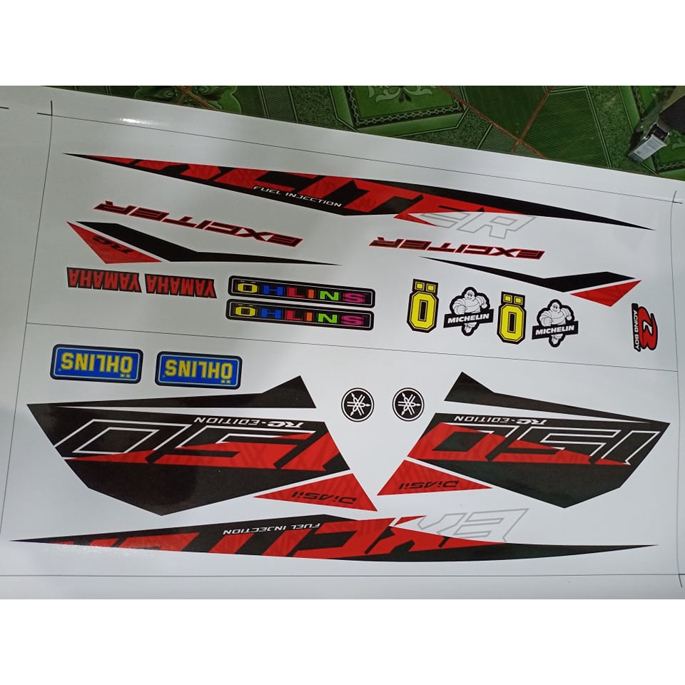 tem rời ex 150 2020 đỏ trắng