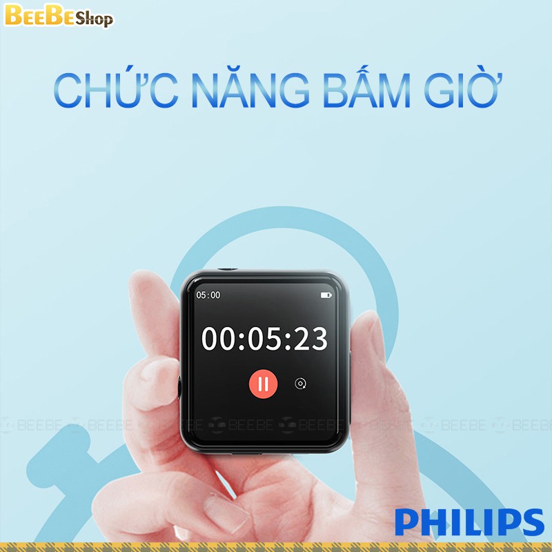 Philips SA2301 - Máy Nghe Nhạc, Ghi Âm, Màn Hình Cảm Ứng, Kiểu Dáng Thể Thao