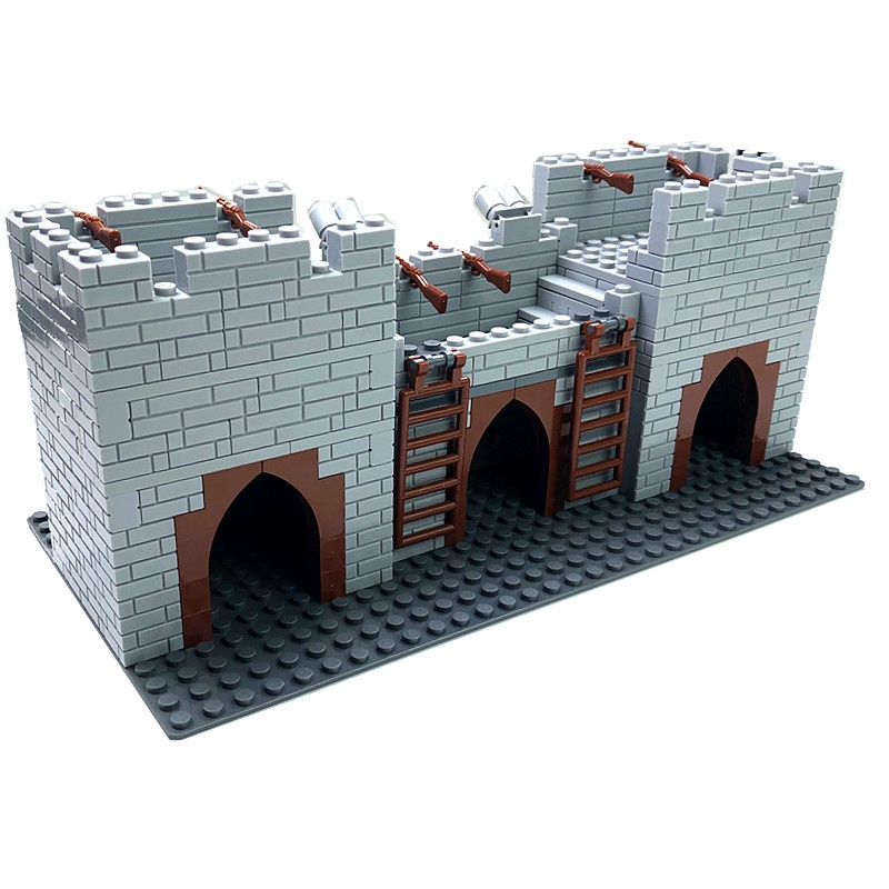 Đồ chơi câu đố cho trẻ em Bộ sưu tập quân sự Xây dựng pháo đài Mô hình đồ chơi lắp ráp cho trẻ em trai Pháo đài Tường xây dựng con người Cell Quà tặng