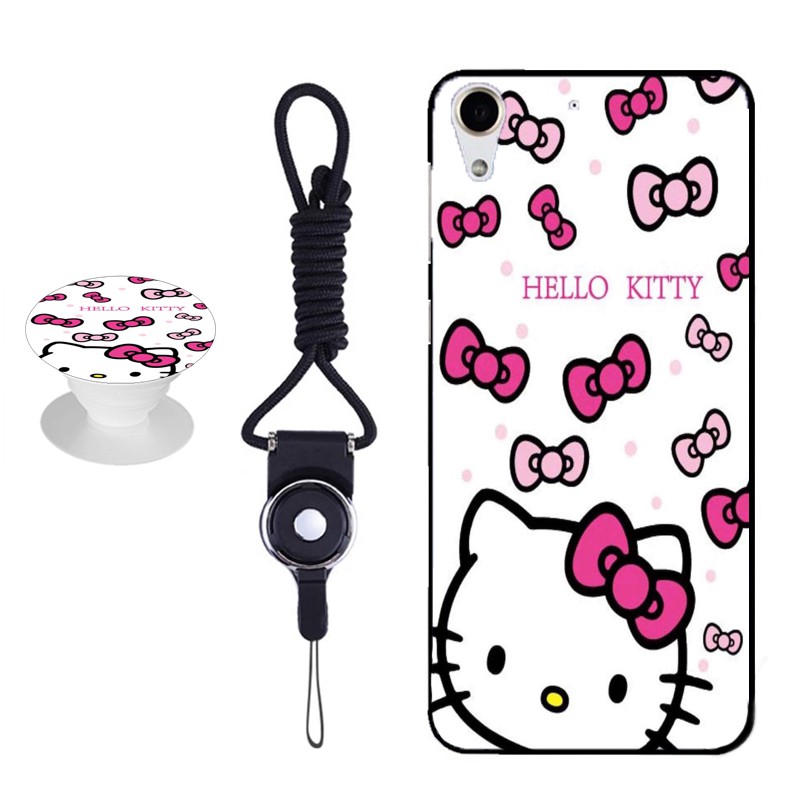 For HTC Desire 728 Silica Gel Soft Phone Case With the Airbag Phone Bracket And String