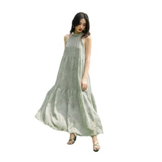 OLV - Đầm Halter Embroidered Dress